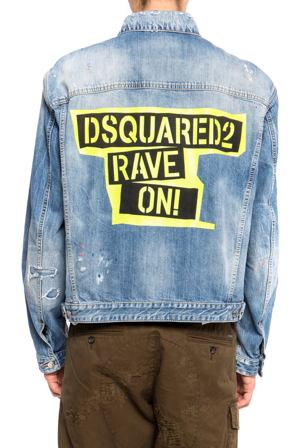 Blue Appliqued denim jacket Dsquared2 - Vitkac France